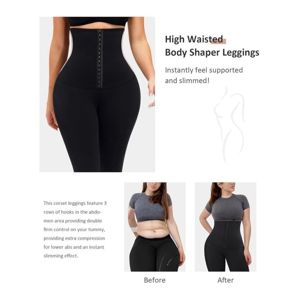 NEW Leggings Bodyshaper Corset Waist Trainer Compression Pants XL